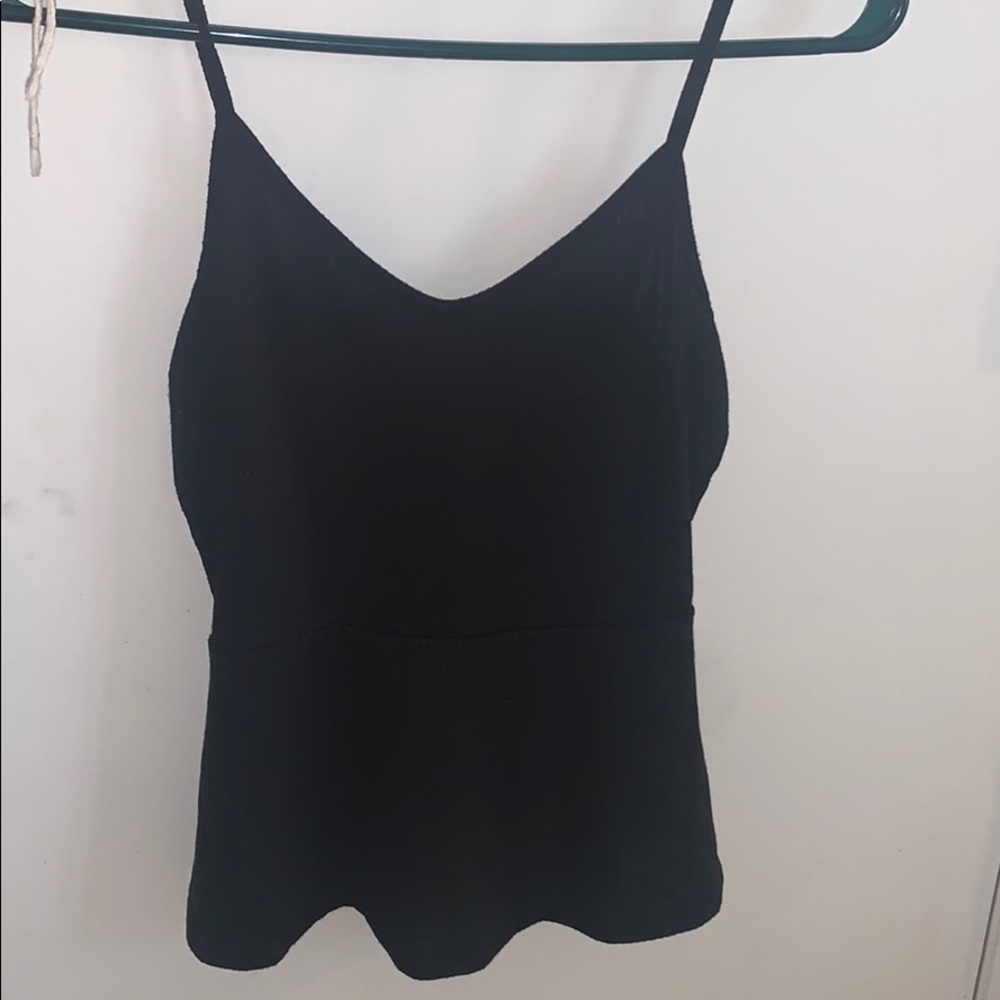 Black Ripped Tank Top